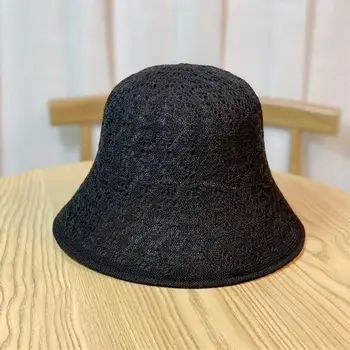 Стильная солнцезащитная шляпа с тонкими короткими полями, защита от ультрафиолета, вязаная крючком, солнцезащитная шляпа с гибким верхом, летняя шляпа, солнцезащитный крем
