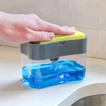 Удобный дозатор мыла с выпуском жидкости в виде пресса для мытья посуды и уборки