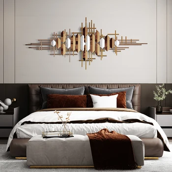 Украшение стен гостиной, прихожей, Золотой Металлический Подвесной фон для дивана, Роскошный настенный орнамент, подарок для мебели для дома