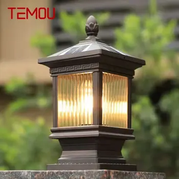 Уличная Солнечная лампа TEMOU, классическая Ретро Водонепроницаемая светодиодная лампа для внутреннего двора, для украшения Сада, балкона, виллы, настенного светильника.