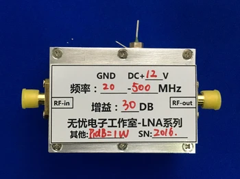 Усилитель мощностью 1 Вт мощностью 20 МГц-500 МГц HF FM VHF UHF FM широкополосный усилитель мощности RF