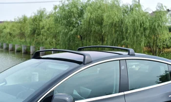 Черный багажник на крыше, алюминиевые поперечины, грузовые отсеки для Tesla Модель 3 2017-2021, держатель для багажа на крыше, Перекладина на крыше