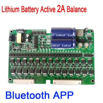 2S ~ 24S 2A eBike Bluetooth APP Литиевая Батарея Активный Эквалайзер Баланс BMS Li-ion Lipo Lifepo4 LTO Плата Защиты Балансировщика