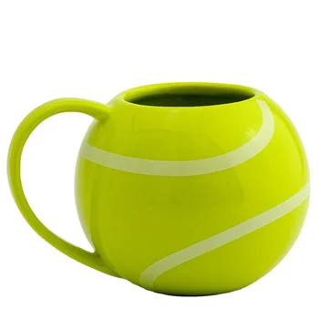 Забавная форма для тенниса весом 14 унций, любимая детьми керамическая кружка для кофе, которую можно раскрашивать