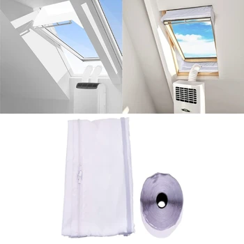 Уплотнитель окна для портативного кондиционера кондиционера Комплект для вентиляции окна Воздухообменные щитки с застежкой-молнией и клейкой застежкой